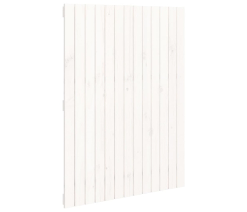 vidaXL sienas galvgalis, balts, 82,5x3x110 cm, priedes masīvkoks