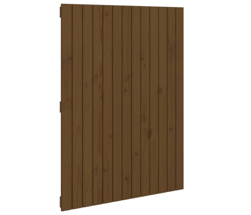 vidaXL sienas galvgalis, brūns, 82,5x3x110 cm, priedes masīvkoks
