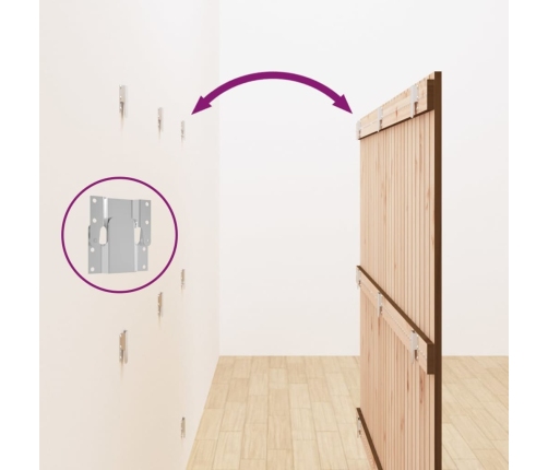 vidaXL sienas galvgalis, brūns, 166x3x110 cm, priedes masīvkoks