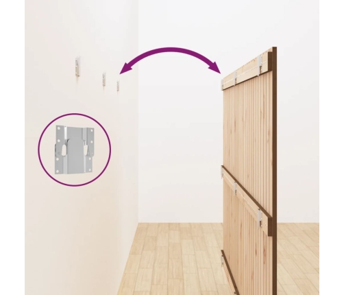 vidaXL sienas galvgalis, brūns, 185x3x110 cm, priedes masīvkoks