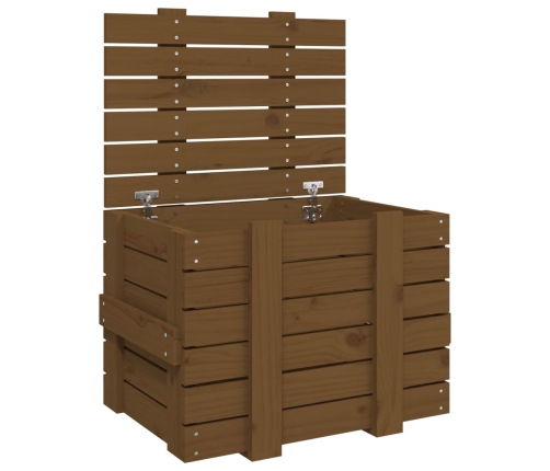 vidaXL uzglabāšanas kaste, brūna, 58x40,5x42 cm, priedes masīvkoks