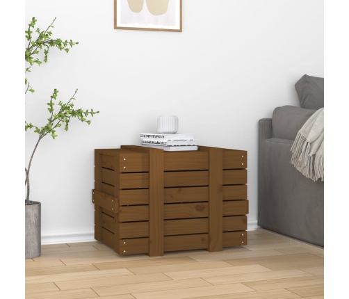 vidaXL uzglabāšanas kaste, brūna, 58x40,5x42 cm, priedes masīvkoks