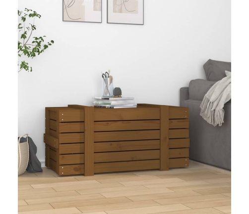 vidaXL uzglabāšanas kaste, brūna, 91x40,5x42 cm, priedes masīvkoks