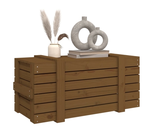 vidaXL uzglabāšanas kaste, brūna, 91x40,5x42 cm, priedes masīvkoks