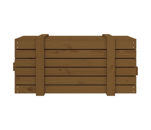 vidaXL uzglabāšanas kaste, brūna, 91x40,5x42 cm, priedes masīvkoks