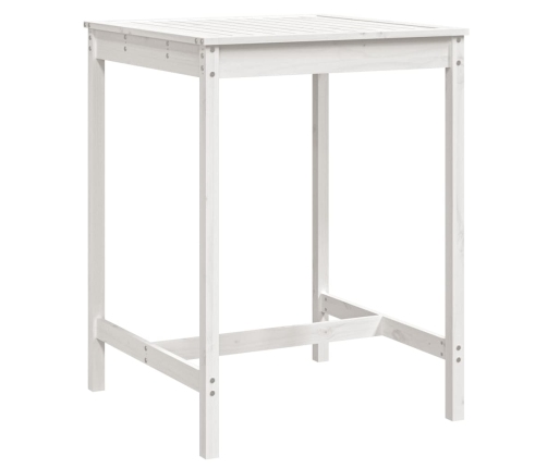 vidaXL dārza galds, 82,5x82,5x110 cm, priedes masīvkoks, balts