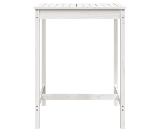 vidaXL dārza galds, 82,5x82,5x110 cm, priedes masīvkoks, balts