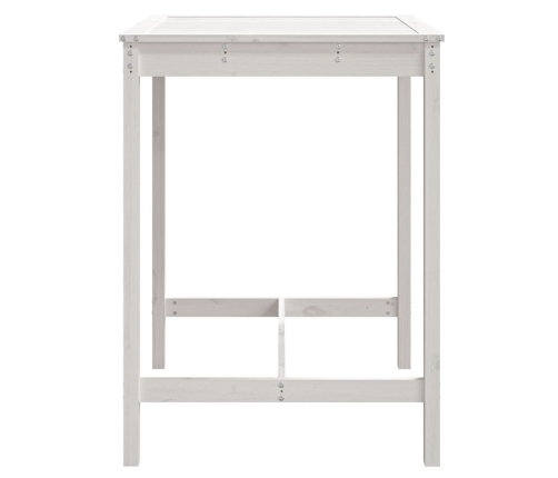 vidaXL dārza galds, 82,5x82,5x110 cm, priedes masīvkoks, balts