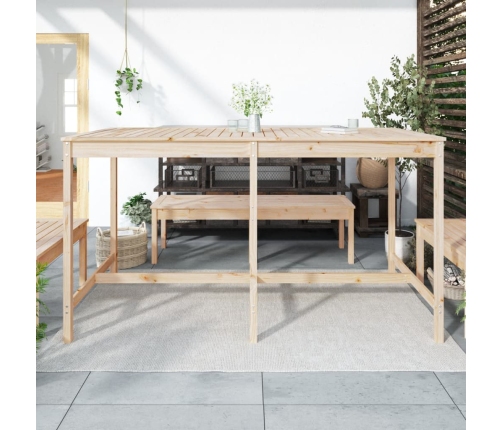 vidaXL dārza galds, 203,5x90x110 cm, priedes masīvkoks