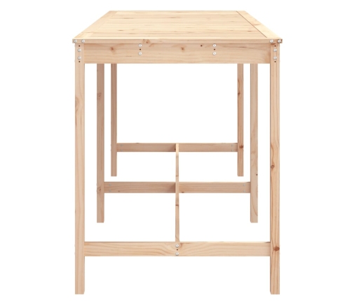 vidaXL dārza galds, 203,5x90x110 cm, priedes masīvkoks