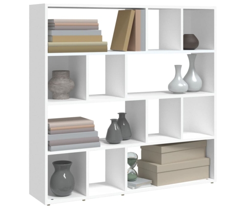 vidaXL grāmatu plaukts, aizslietnis, balts, 105x24x102 cm