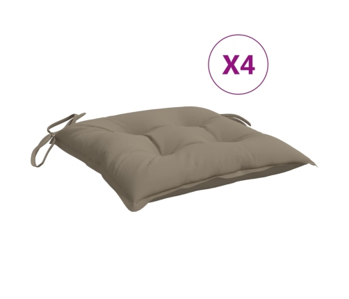 vidaXL palešu matrači, 4 gab., pelēkbrūni, 50x50x7 cm, audums