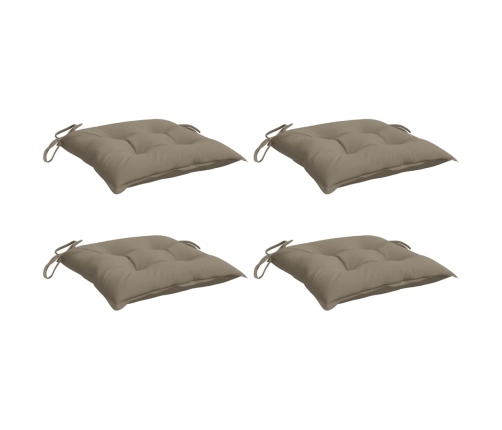 vidaXL palešu matrači, 4 gab., pelēkbrūni, 50x50x7 cm, audums