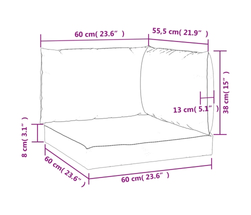 Palešu Spilveni, 3 Gab., Vīnsarkans Oksforda Audums Vidaxl