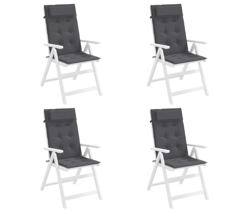 vidaXL dārza krēslu spilveni, 4 gab., oksforda audums, pelēki