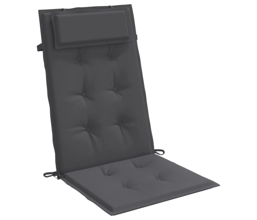 vidaXL dārza krēslu spilveni, 4 gab., oksforda audums, pelēki