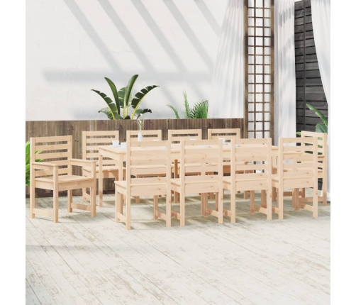 11-Daļīgs Dārza Mēbeļu Komplekts, Priedes Masīvkoks Vidaxl