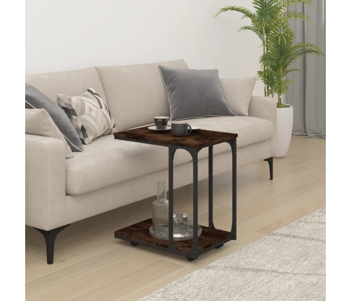 vidaXL galdiņš ar riteņiem, ozolkoka, 50x35x55,5 cm, inženierijas koks