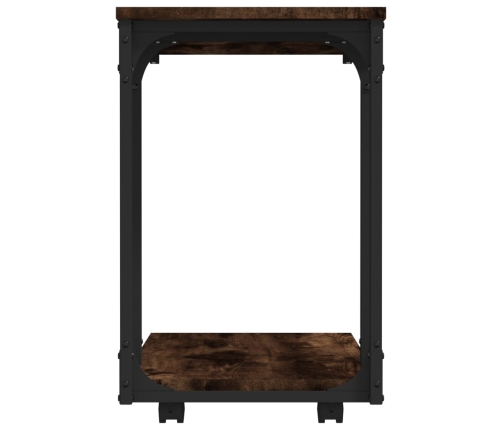 vidaXL galdiņš ar riteņiem, ozolkoka, 50x35x55,5 cm, inženierijas koks