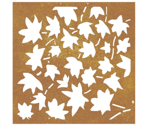 vidaXL dārza sienas rotājums, 55x55 cm, tērauds, rūsas efekts