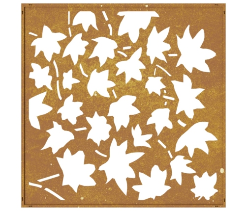 vidaXL dārza sienas rotājums, 55x55 cm, tērauds, rūsas efekts