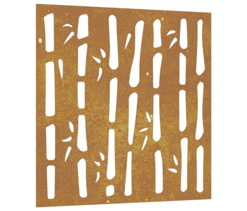 vidaXL dārza sienas rotājums, 55x55 cm, tērauds, rūsas efekts