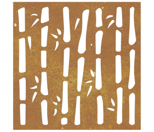 vidaXL dārza sienas rotājums, 55x55 cm, tērauds, rūsas efekts