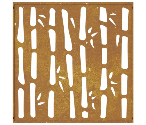 vidaXL dārza sienas rotājums, 55x55 cm, tērauds, rūsas efekts