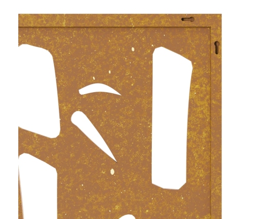 vidaXL dārza sienas rotājums, 55x55 cm, tērauds, rūsas efekts