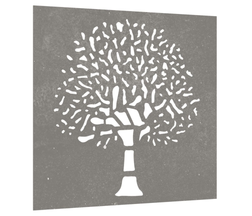 vidaXL dārza sienas rotājums, 55x55 cm, tērauds, rūsas efekts