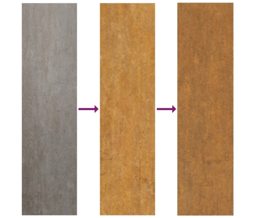 vidaXL dārza sienas rotājums, 55x55 cm, tērauds, rūsas efekts