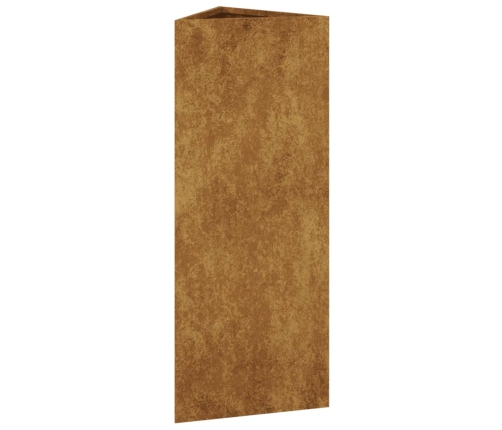 vidaXL dārza puķu kaste, 30x26x75 cm, tērauds ar rūsas efektu