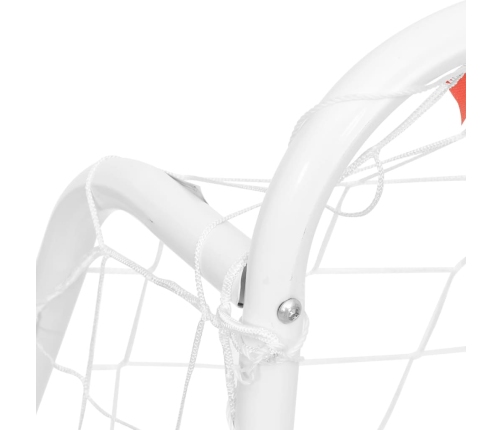 vidaXL futbola vārti, tīkls, balti, 214x75x152 cm, tērauds, poliesters