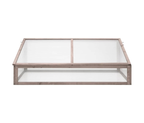 vidaXL siltumnīca, pelēka, 110x58,5x39 cm, egles koks