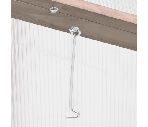 vidaXL siltumnīca, pelēka, 110x58,5x39 cm, egles koks
