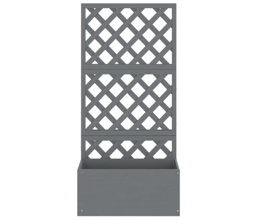 vidaXL vīteņaugu režģis ar puķu kasti, 65x33x135 cm, pelēks WPC