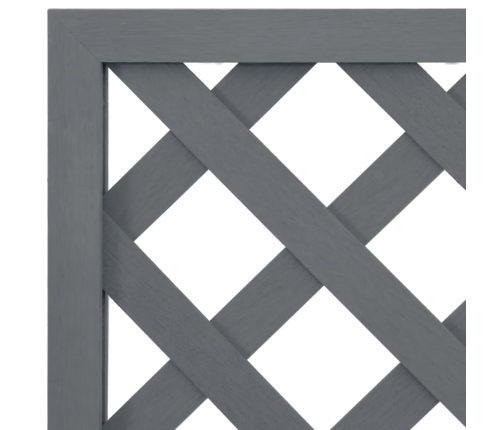 vidaXL vīteņaugu režģis ar puķu kasti, 65x33x135 cm, pelēks WPC