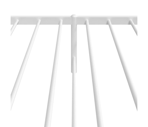 vidaXL gultas rāmis ar galvgali, balts metāls, 100x200 cm