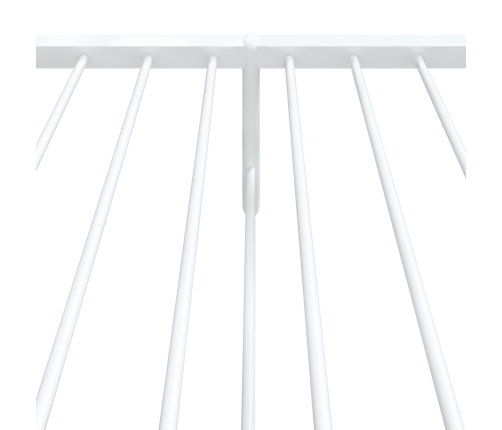 vidaXL gultas rāmis ar galvgali un kājgali, balts metāls, 75x190 cm