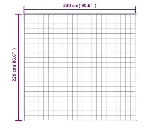 vidaXL smaguma sega, pelēka, 220x230 cm, 11 kg, audums