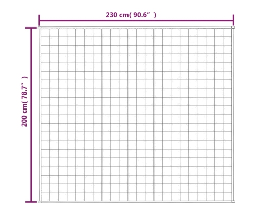 vidaXL smaguma sega, zila, 200x230 cm, 13 kg, audums