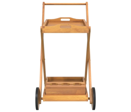 vidaXL virtuves ratiņi, 54x87x90 cm, akācijas masīvkoks