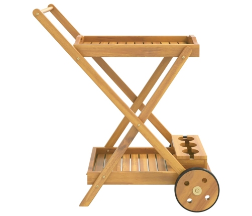 vidaXL virtuves ratiņi, 54x87x90 cm, akācijas masīvkoks