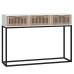 vidaXL konsoles galdiņš, balts, 105x30x75cm, inženierijas koks, dzelzs