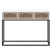 vidaXL konsoles galdiņš, balts, 105x30x75cm, inženierijas koks, dzelzs