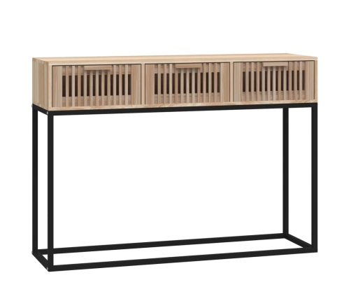 vidaXL konsoles galdiņš, 105x30x75cm, inženierijas koks, dzelzs