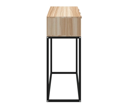 vidaXL konsoles galdiņš, 105x30x75cm, inženierijas koks, dzelzs