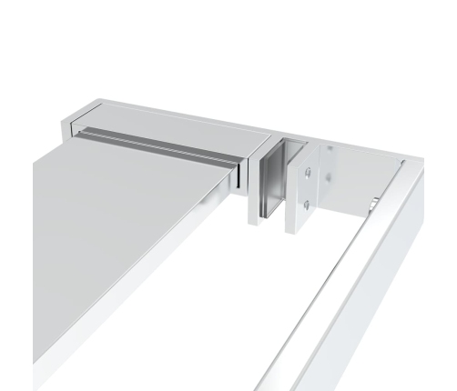 vidaXL plaukts dušas sienai, hroma krāsā, 115 cm, alumīnijs