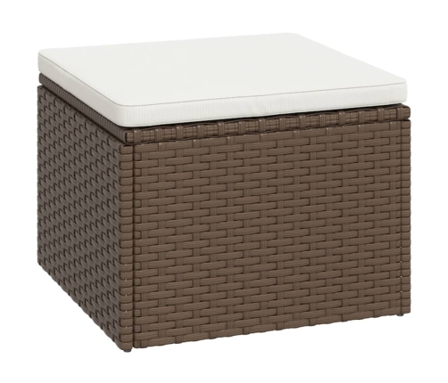 vidaXL dārza dīvāna komplekts, brūna PE rotangpalma