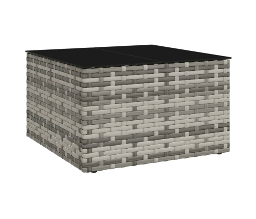 vidaXL 2-daļīgs dārza atpūtas mēbeļu komplekts ar matračiem, pelēks PE